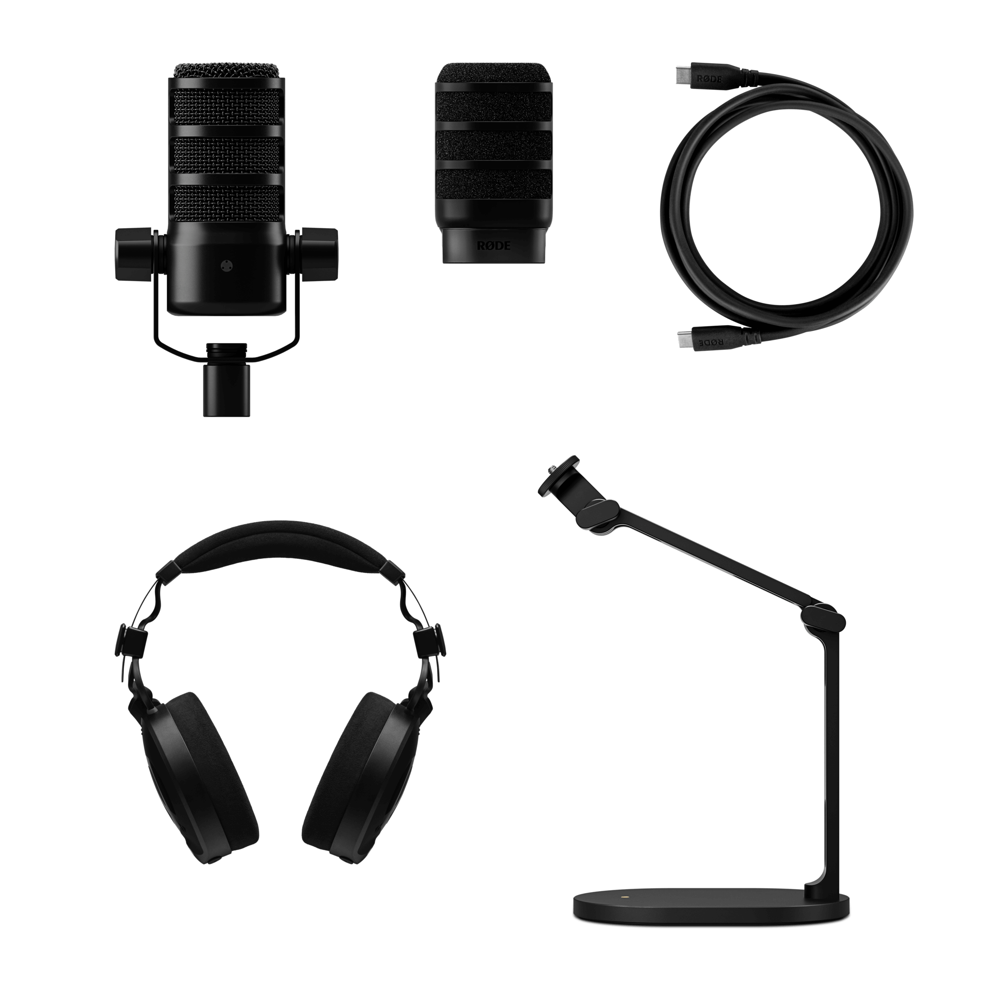 USB Podcast Kit (Musta)